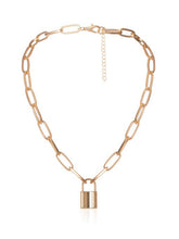 Load image into Gallery viewer, Link Chain w/ Padlock Necklace