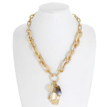 Load image into Gallery viewer, Boho Multi-Charm Paperclip Necklace