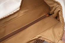 Load image into Gallery viewer, Khaki Straw Tote Bag