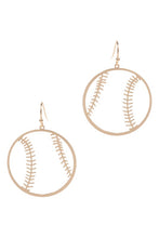Load image into Gallery viewer, Baseball Metal Earrings