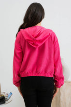 Load image into Gallery viewer, Fuchsia Corduroy Zip-Up Jacket