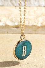 Load image into Gallery viewer, Round Initial Letter Pendant Necklaces