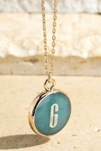 Load image into Gallery viewer, Round Initial Letter Pendant Necklaces