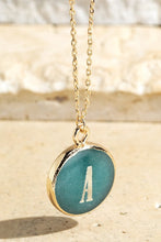 Load image into Gallery viewer, Round Initial Letter Pendant Necklaces