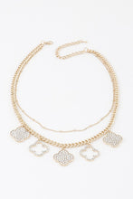 Load image into Gallery viewer, Jeweled Clover Chain Necklace