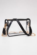 Load image into Gallery viewer, Rectangle Clear Bag w/ Gold Chain
