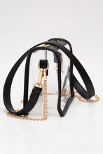 Load image into Gallery viewer, Rectangle Clear Bag w/ Gold Chain