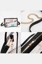 Load image into Gallery viewer, Rectangle Clear Bag w/ Gold Chain