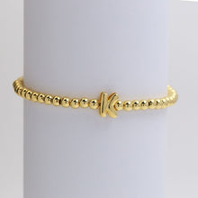 Load image into Gallery viewer, Bubble Initial Stretch Bead Bracelet