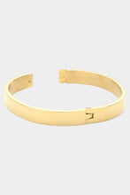 Load image into Gallery viewer, Gold Hinged Bangle Bracelet