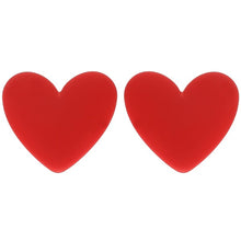 Load image into Gallery viewer, Matte Heart Post Earrings