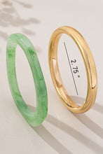 Load image into Gallery viewer, Gold Lightweight Bangle & Gray Formica Bracelet Set