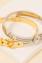 Load image into Gallery viewer, Pave Belt Hinge Bangle Bracelet