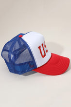 Load image into Gallery viewer, USA Red, White, & Blue Trucker Hat