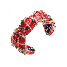 Load image into Gallery viewer, Christmas Plaid Rhinestone Headbands