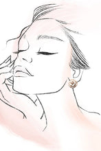 Load image into Gallery viewer, White Flower Pearl Post Earrings