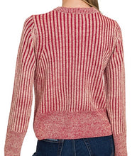 Load image into Gallery viewer, Red Zip-Up Sweater