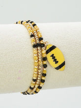 Load image into Gallery viewer, Multi-Strand Football Charm Bracelet Set