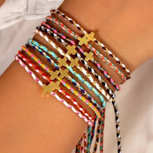 Load image into Gallery viewer, Cross Charm Braided Bracelet