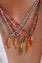 Load image into Gallery viewer, Cotton Rope w/ Fish Charm Necklace