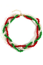 Load image into Gallery viewer, Christmas Beaded Pearl Wrap Necklace