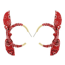 Load image into Gallery viewer, Bandana Knotted Half Hoop Earrings