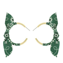 Load image into Gallery viewer, Bandana Knotted Half Hoop Earrings