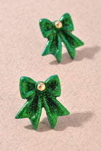 Load image into Gallery viewer, Holiday Bow Stud Earrings