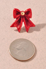 Load image into Gallery viewer, Holiday Bow Stud Earrings