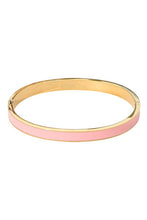 Load image into Gallery viewer, Gold Hinged Bracelet w/ Pop of Color