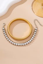 Load image into Gallery viewer, 2-Tone Mixed Chain & Bangle Bracelet Set