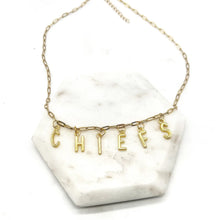 Load image into Gallery viewer, Gold Chiefs' Letter Charm Necklace