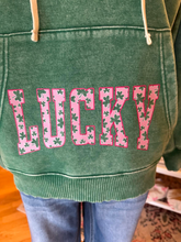 Load image into Gallery viewer, Green LUCKY Shamrock Hoodie