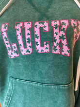Load image into Gallery viewer, Green LUCKY Shamrock Hoodie