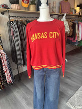 Load image into Gallery viewer, STYLE HOUSE Exclusive Red & Yellow Kansas City Sweater w/ Stripe Details