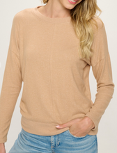 Load image into Gallery viewer, Taupe Brushed Knit Long Sleeve