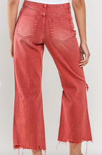 Load image into Gallery viewer, Rust Wide Flair Jeans