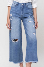 Load image into Gallery viewer, Wide Leg Distressed Jeans