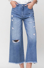 Load image into Gallery viewer, Wide Leg Distressed Jeans