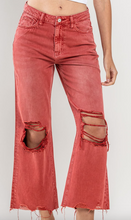 Load image into Gallery viewer, Rust Wide Flair Jeans