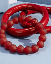 Load image into Gallery viewer, Black or Red Beaded Formica Bracelet Set