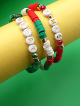Load image into Gallery viewer, Merry Christmas Disc Bracelet Set