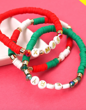 Load image into Gallery viewer, Merry Christmas Disc Bracelet Set