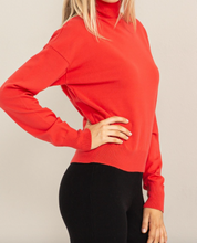 Load image into Gallery viewer, Red Turtleneck Sweater