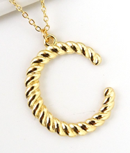 Load image into Gallery viewer, Gold Etched Initial Necklace