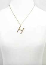 Load image into Gallery viewer, Gold Etched Initial Necklace