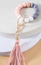 Load image into Gallery viewer, Bead & Tassel Bracelet Key Holder
