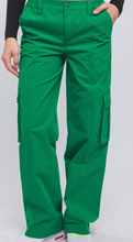 Load image into Gallery viewer, Green Cargo Parachute Pants