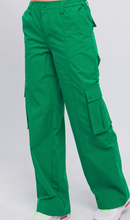 Load image into Gallery viewer, Green Cargo Parachute Pants