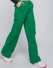 Load image into Gallery viewer, Green Cargo Parachute Pants